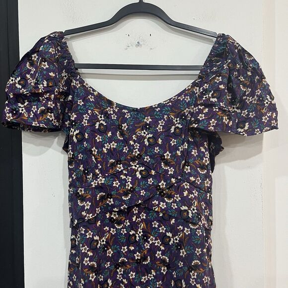 NWOT Band Of The Free Purple Floral Coraline Mini Dress Size Medium - Picture 2 of 6